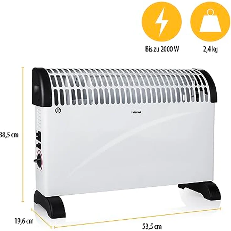 Tristar KA-5912 Campingartikel Elektroheizung (Konvektor) Konvektorheizung, Schwarz, Weiß, Konvektor – Bild 3