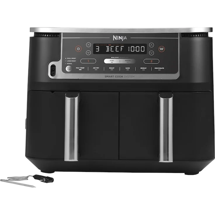 Ninja Foodi MAX Dual Zone Heißluftfritteuse mit digitalem Bratenthermometer AF451EU – Bild 1