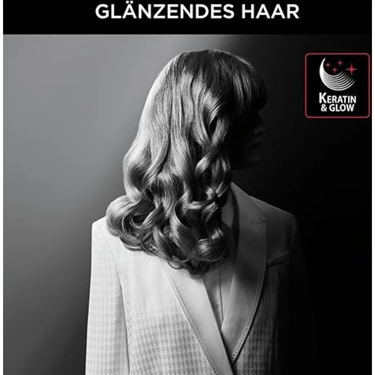 Rowenta x Karl Lagerfeld CF321L Lockenstab | 25 mm | Keratin & Schein-Beschichtung | natürlich wirkende Wellen und Locken | konstante 200°C | schnelles Aufheizen | kühle Spitze | Schwarz/Rot – Bild 4
