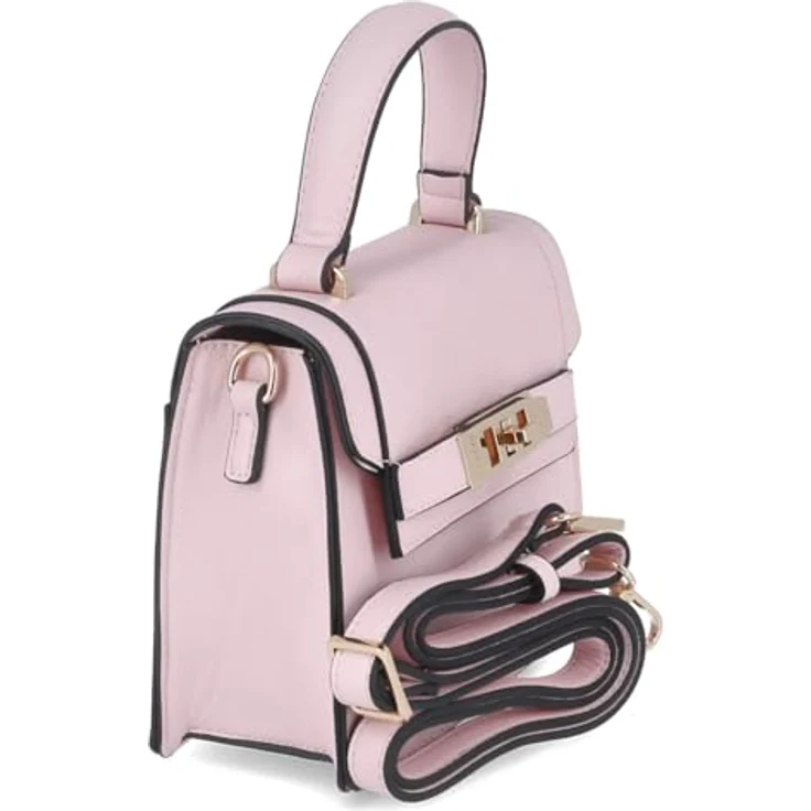 L.Credi Konstanze Handtasche, 20 cm, rosa, 100% Polyurethan – Bild 4