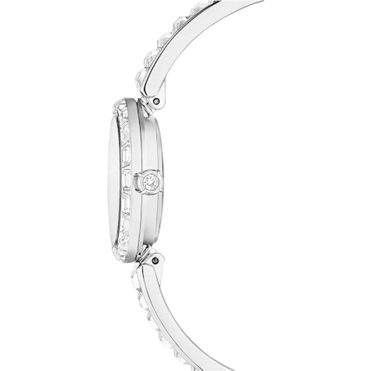 Swarovski Matrix Bangle Uhr, Schweizer Produktion, Kristallarmband, Silberfarben, Edelstahl – Bild 5
