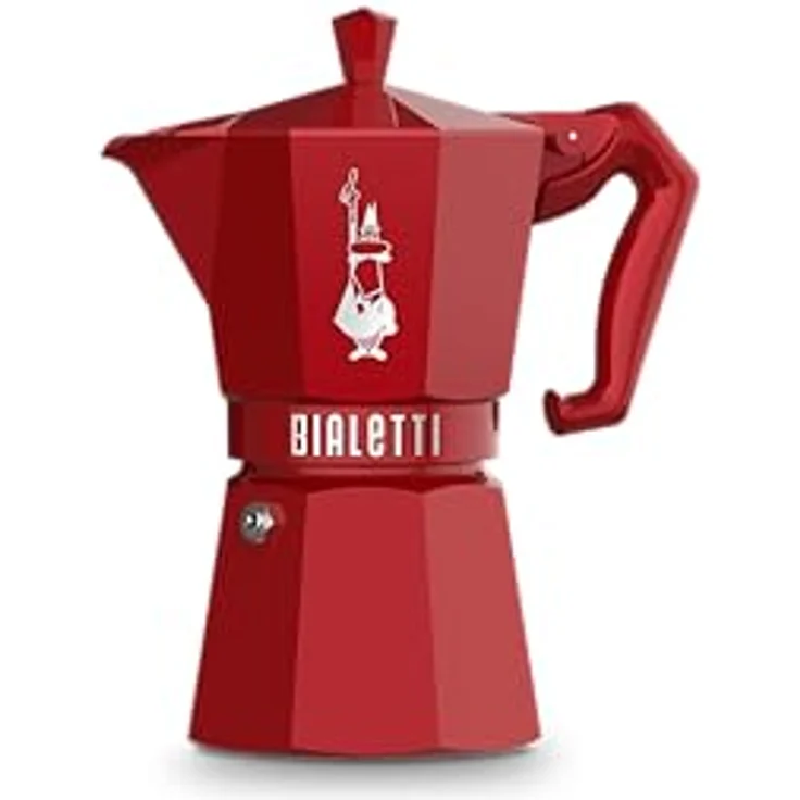 BIALETTI MOKA EXCLUSIVE, Espressokocher aus Aluminium für 6 Tassen, rot – Bild 1