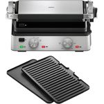 Braun Multigrill 7 CG 7020, Kontaktgrill inkl. Grill- und Flachplatte, Grillpositionen: Kontakt, BBQ, Ofen, Spülmaschinenfeste Platten, Fettauffangschale, 230° Höchsttemperatur, 2000 W, Schwarz/Edelstahl