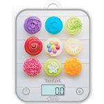 Tefal Optisss BC50D4V0 Elektronische Küchenwaage, leicht ablesbares Display, kratzfest, Kapazität 5 kg, Weiß