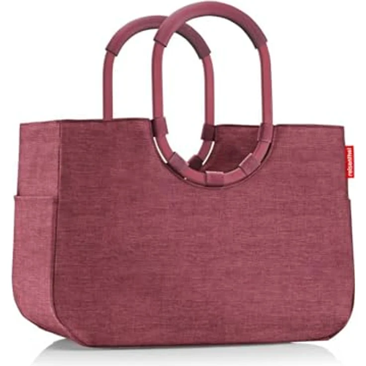 reisenthel loopshopper L twist maroon, Einkaufstasche mit 25 l Volumen, wasserabweisendem Polyester und komfortablen Tragegriffen, Rot – Bild 2