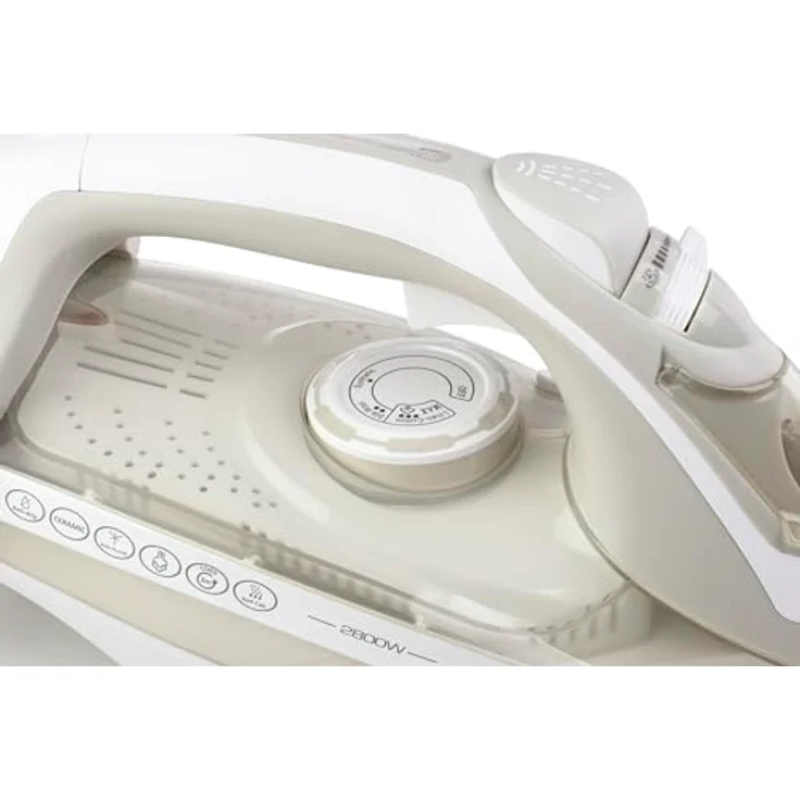 Fakir Avanti-Dampf-Bügeleisen, mit Kabel, Bügelsohle aus Keramik, automatische Abschaltung, Anti-Tropf-Funktion, beige - 2800 Watt – Bild 5