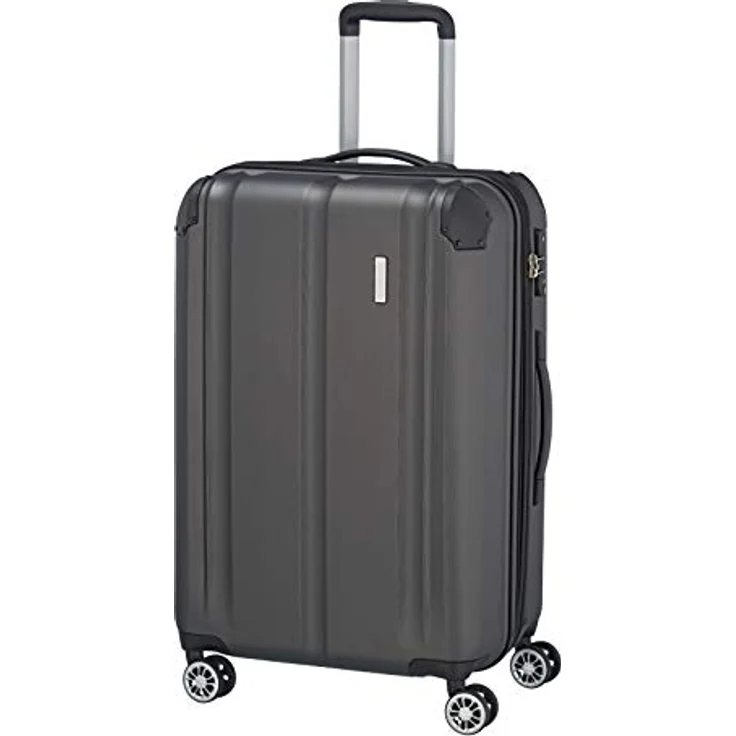 travelite 4-Rad Koffer M mit TSA Schloss + Dehnfalte, Gepäck Serie CITY: Robuster Hartschalen Trolley mit kratzfester Oberfläche, 68 cm, 78 Liter (erweiterbar auf 86 L) – Bild 2