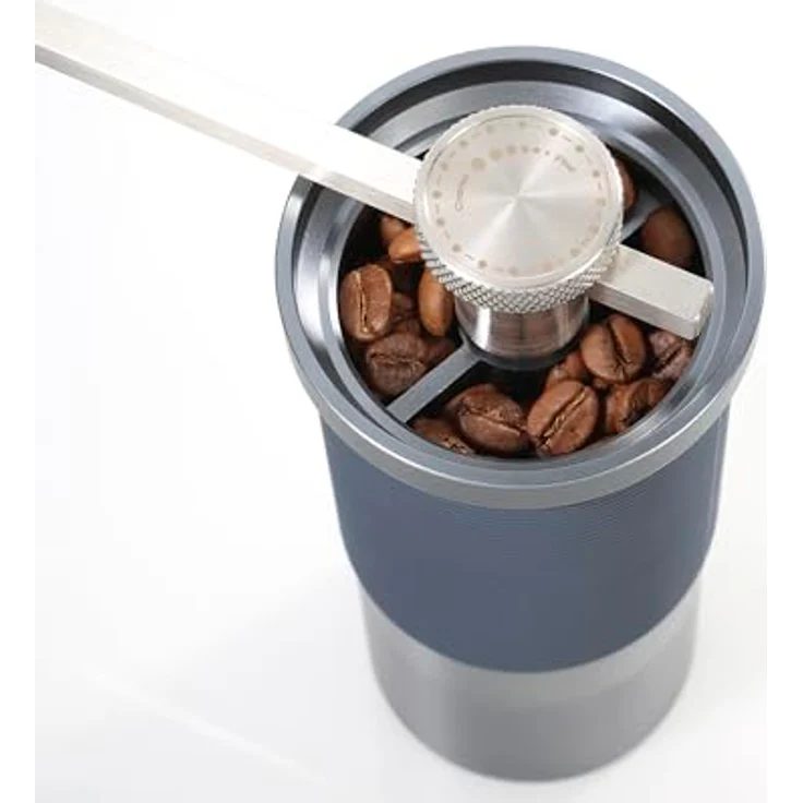 ZASSENHAUS Kaffeemühle MASTER manuell | Coffee Grinder Edelstahl mit einstellbarem Mahlwerk | Espressomühle, Grau – Bild 3