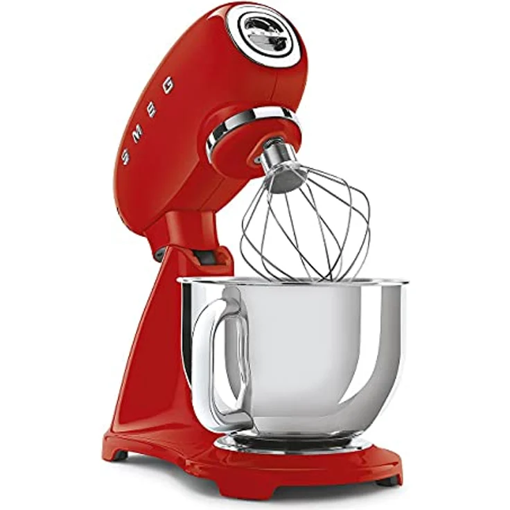 Smeg SMF03RDEU Küchenmaschine mit Direktantrieb, 800W, 4,8 L Edelstahlschüssel, rot, Serie: SMF03 – Bild 3