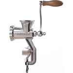 Porkert Fleischwolf manuell Größe 5 aus Gusseisen, mit Messer und Lochscheibe Ø 4,5 mm, für den Haushalt - Hochwertiger Küchenhelfer in kompakter Größe