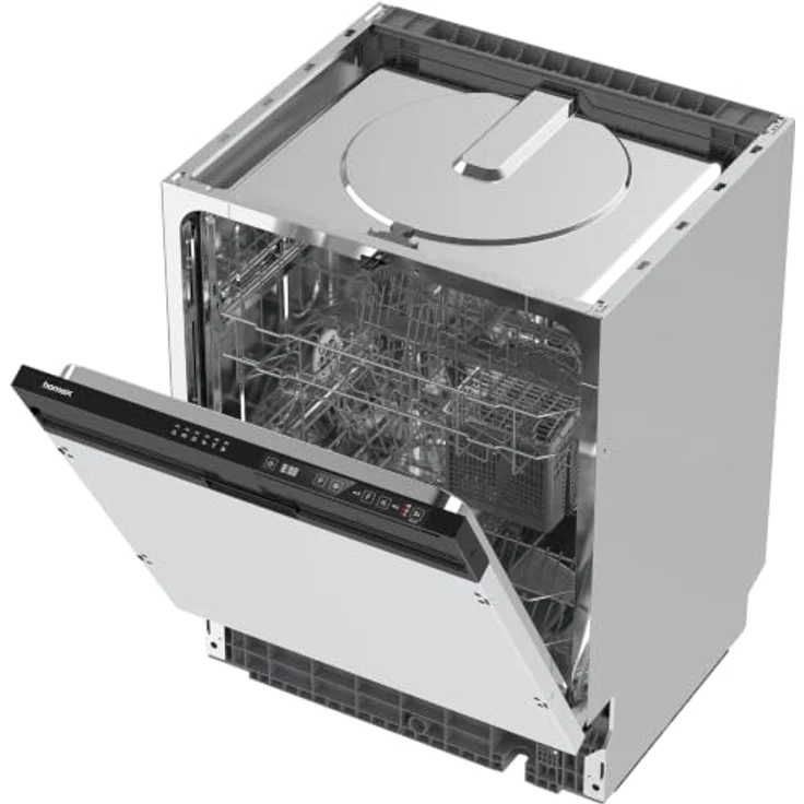 homeX DWFI601449E Geschirrspüler vollintegriert, 60 cm, 14 Maßgedecke, 6 Programme, leise mit 49 dB, Energieeffizienzklasse E – Bild 14