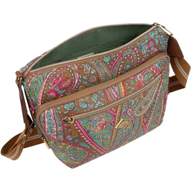Oilily Friends 4 Ever Stetson Umhängetasche 27 cm, 100% Polyester, olivgrün, 27 cm x 12 cm x 23 cm – Bild 4