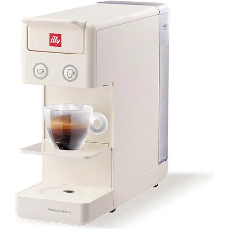 Illy Y3.3, Pad-Kaffeemaschine mit 0,75 l Wassertank und 850 W Leistung, Weiß