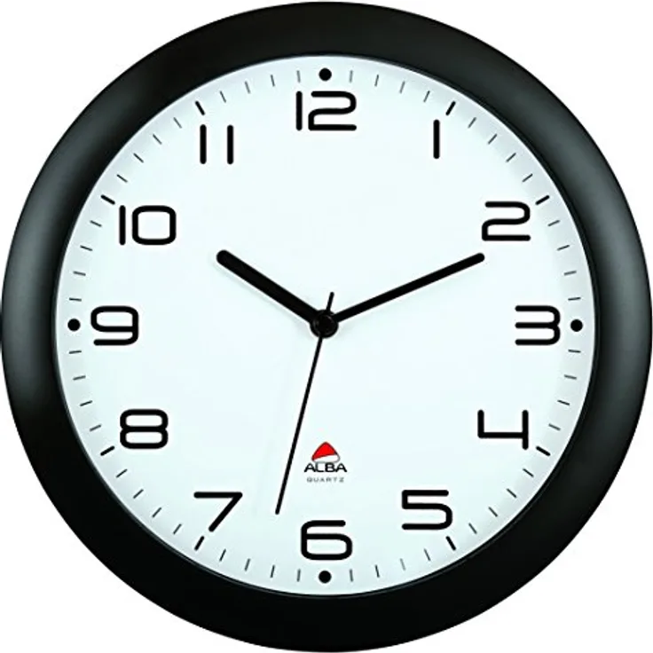 ALBA LAUTLOSE Uhr, Schwarz, 30 cm