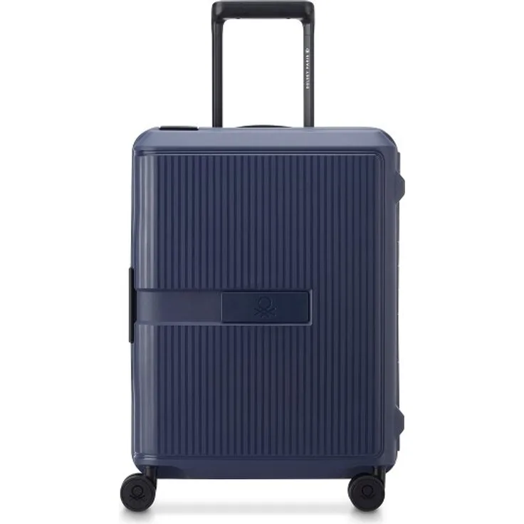 Delsey Paris x United Colors of Benetton Color Block Hardside Kabinentrolley 55 cm, 4 Rollen, blau, 100% ABS