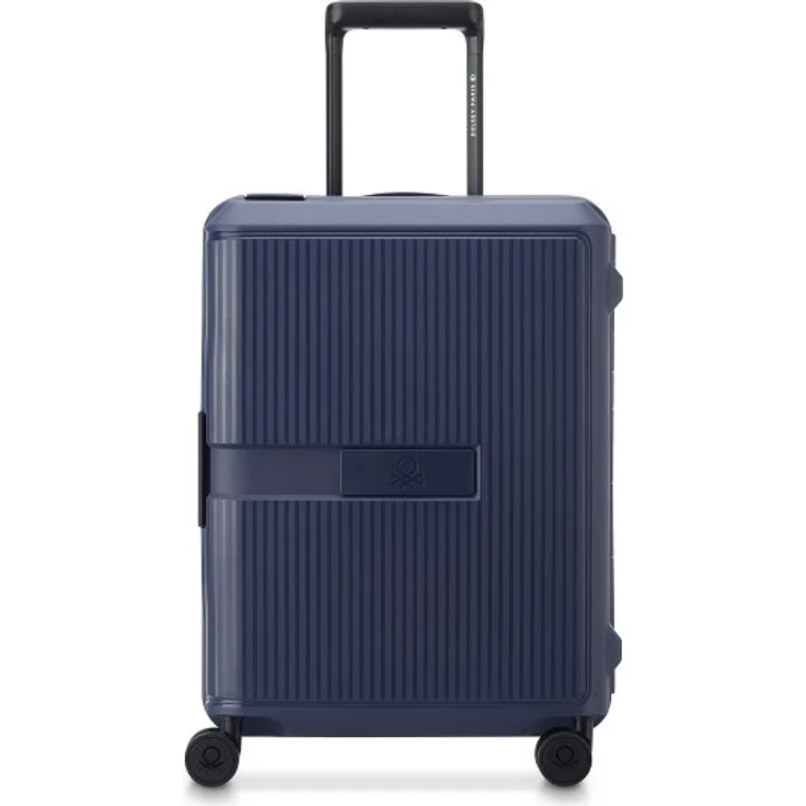 Delsey Paris x United Colors of Benetton Color Block Hardside Kabinentrolley 55 cm, 4 Rollen, blau, 100% ABS