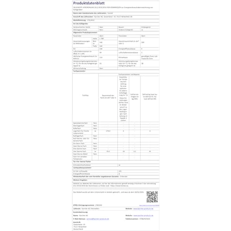 homeX CFB2491E Einbaukühlschrank mit Gefrierfach, 249 Liter, Schlepptür, 178 cm Nische, Energieeffizienzklasse E, leise mit 39 dB – Bild 16