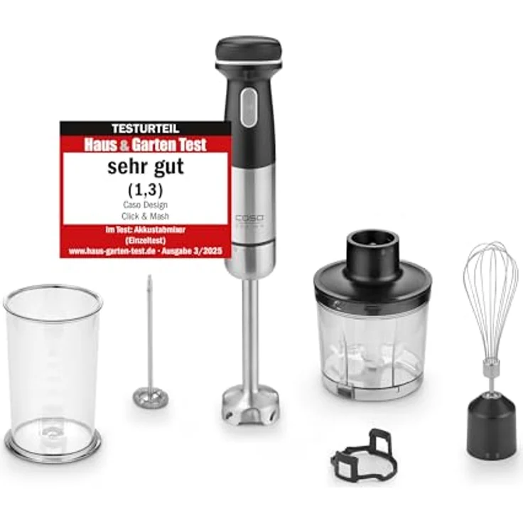 Caso Click & Mash 4-in-1 Stabmixer-Set, kabellos, Farbe: Schwarz – Bild 2