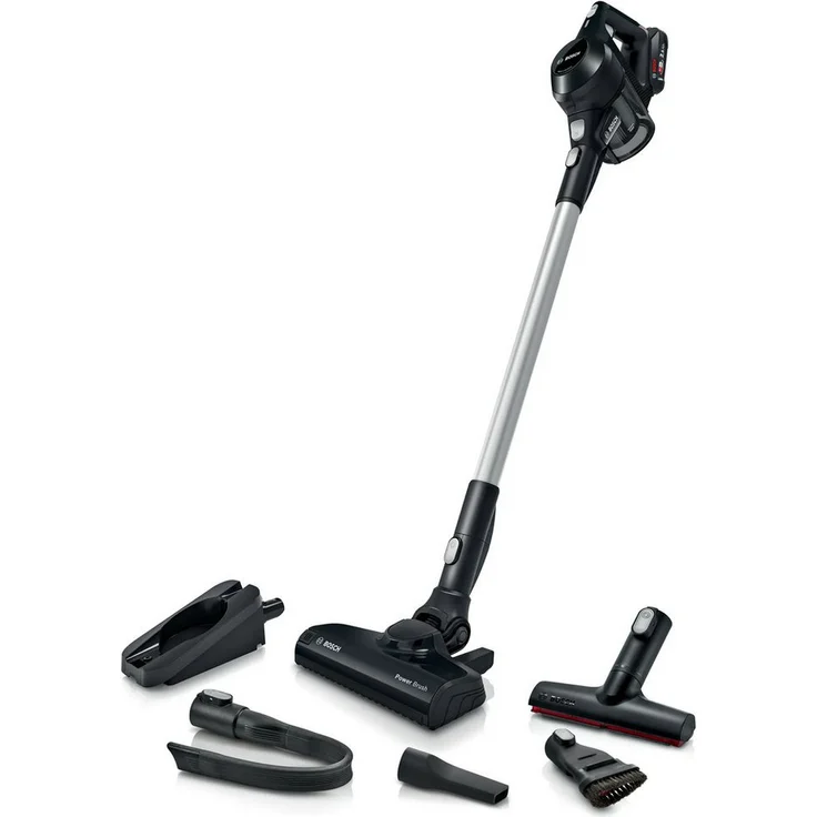 BOSCH Handstaubsauger Bosch Unlimited 7 ProHygienic Aqua Schwarz Beutellos, mit austauschbarem Akku und mehr als 99,9% Staubaufnahme