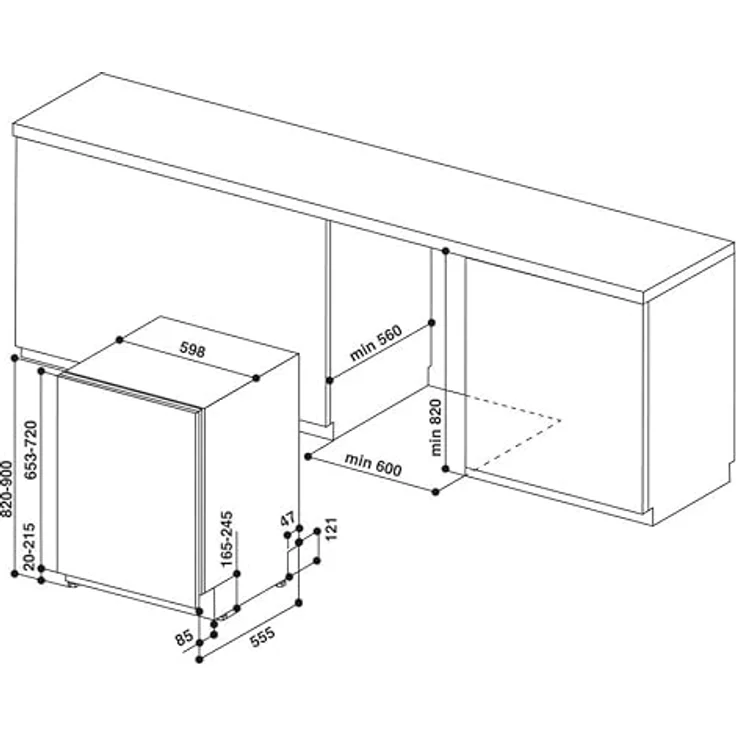 Whirlpool WIO 3O540 PELG, Voll integrierte Spülmaschine mit 14 Maßgedecken, Energieeffizienz B, leise mit 40 dB, diverse Spülprogramme – Bild 4