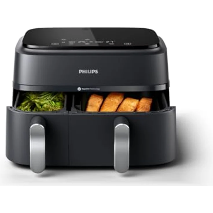 Philips Fritteuse Heißluftfritteuse Na351.00 Schwarz/Silberfarben 9 L – Bild 5