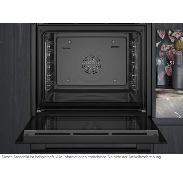 Siemens HB237GBB3 Backofen Deep Black Inox, 7 Backofenfunktionen, 3D Heißluft, cookControl10 Automatikprogramme, ecoClean/humidClean Selbstreinigung – Bild 3