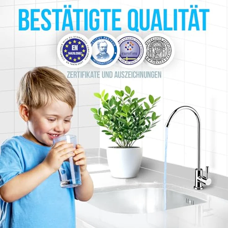 GEYSER GEYSER SMART Untertisch Wasserfiltersystem mit 3-Stufen Kartuschen, ARAGON + CATALON, Wasserfilter für Trinkwasser, Set mit Edelstahlwasserhahn, bis zu 12 Monate Nutzung – Bild 4