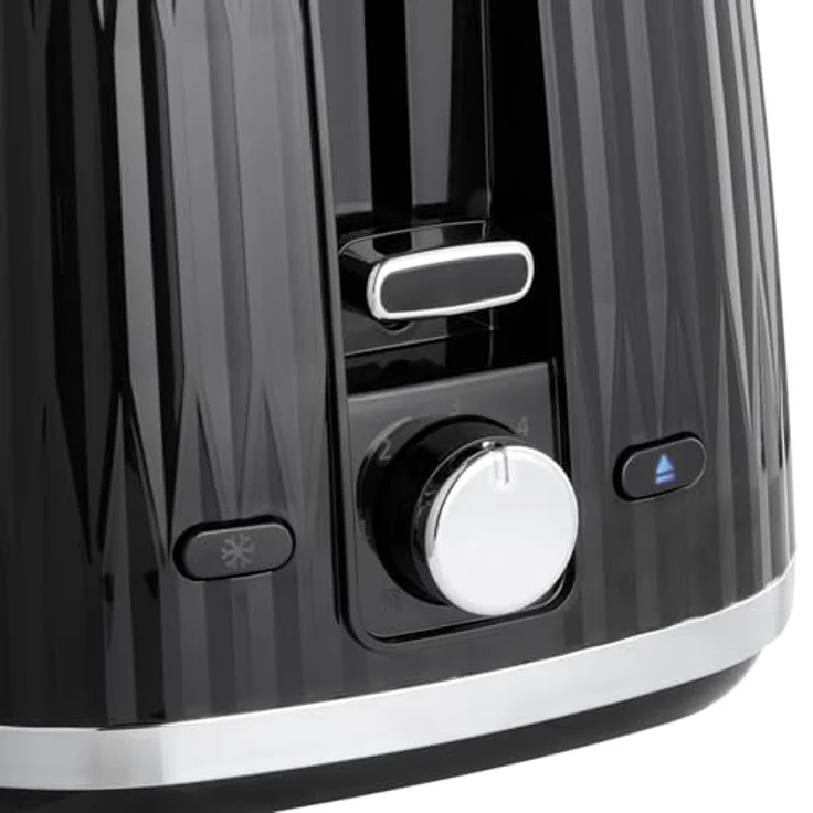 Russell Hobbs Toaster Eden (6 Bräunungsstufen, Hebefunktion, Auftau-, Aufwärm- & Stoppfunktion, Krümelschublade, Brötchenaufsatz, Schwarz) – Bild 4