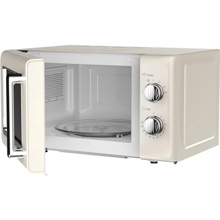 Silva MW-R 25.3, Retro Mikrowelle mit 700 Watt, 20-Liter-Garraum, beige – Bild 3