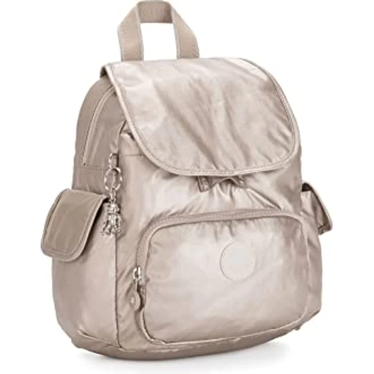 Kipling Basic Plus City Rucksack, 30 cm, goldfarben, 100% Polyamid, metallic glow – Bild 1