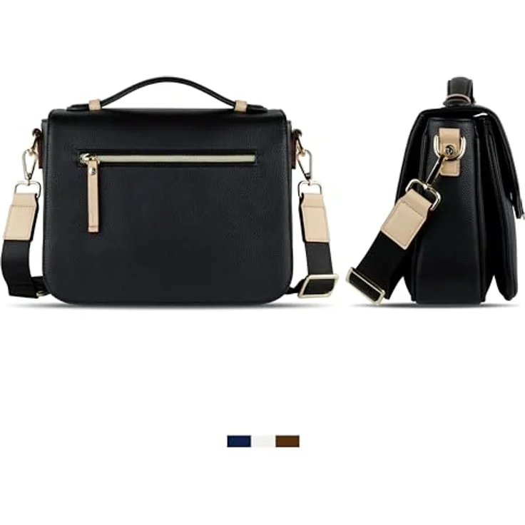 Bugatti Bodybag Ella Classic Bag, Crossbody Bag aus hochwertigem Kunstleder in Nude, 25 x 11 x 20 cm – Bild 3