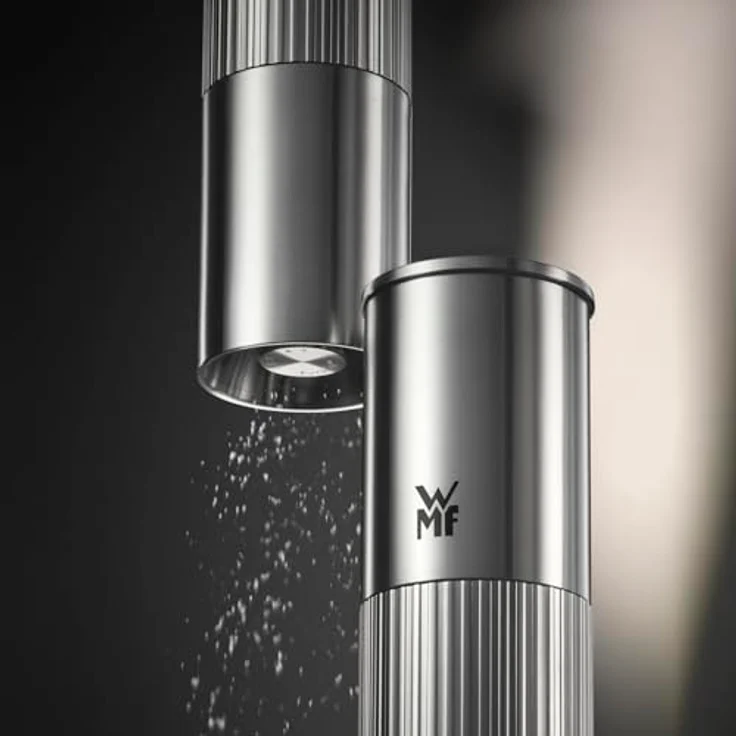 WMF Gewürzmühle Signature manuell, Keramikmahlwerk mit einstellbarem Mahlgrad und magnetischem Deckel – Bild 6