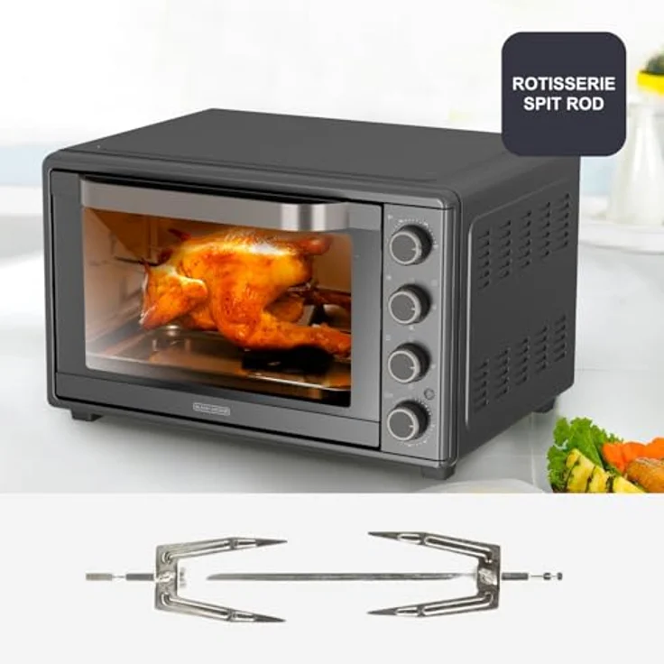 Black+Decker BXOV6000E, Minibackofen mit 60 l, 15 Garfunktionen, 2000 W, Schwarz – Bild 6