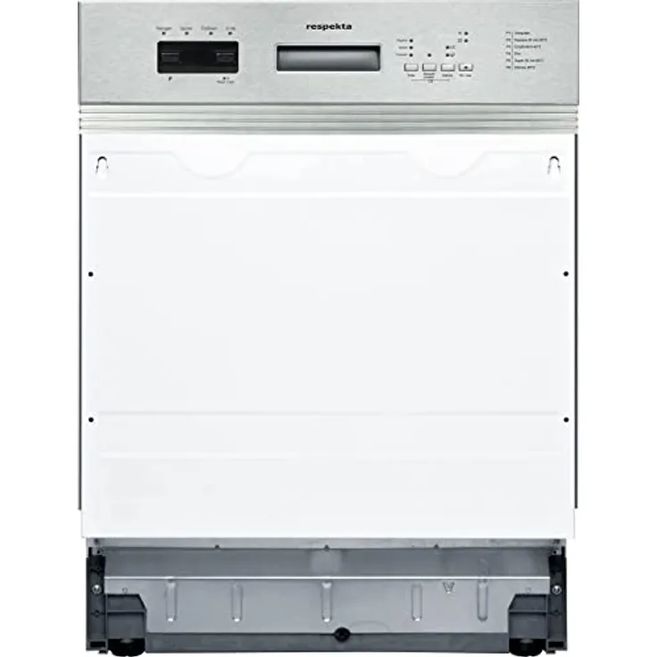 Respekta Geschirrspüler teilintegriert 60 cm/Einbau-Spülmaschine mit flexiblen Besteckkorb / 6 Programme/Startzeitvorwahl / 12 Maßgedecke / GSP60TIDV / besonders leise 49 dB