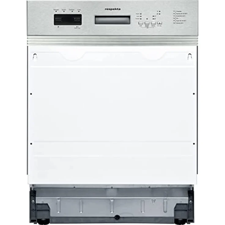 Respekta Geschirrspüler teilintegriert 60 cm/Einbau-Spülmaschine mit flexiblen Besteckkorb / 6 Programme/Startzeitvorwahl / 12 Maßgedecke / GSP60TIDV / besonders leise 49 dB – Bild 1
