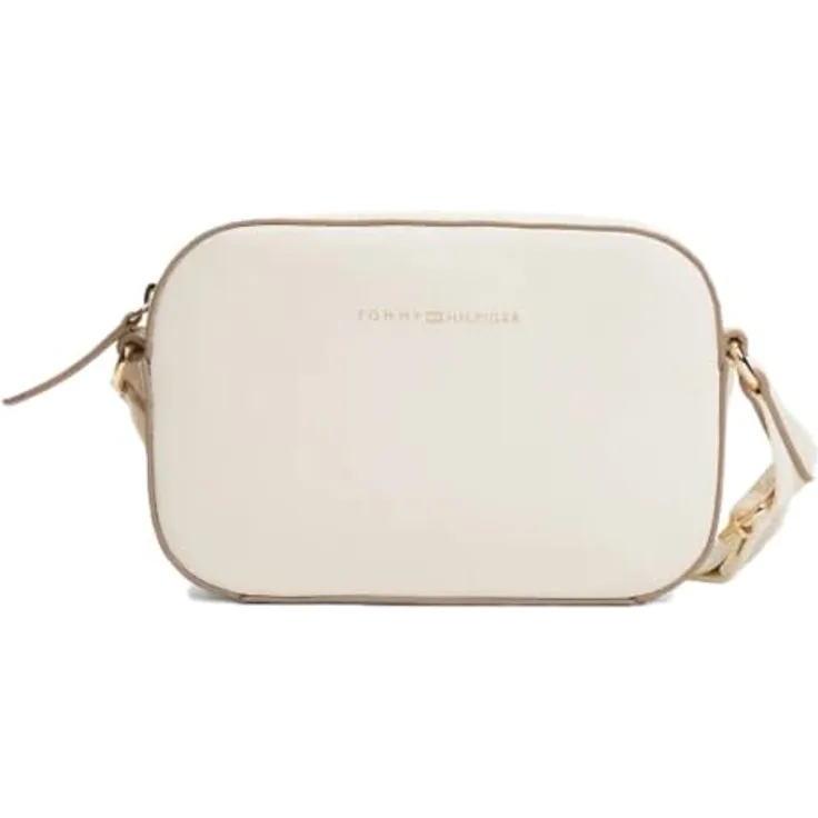 Tommy Hilfiger TH Logotape Umhängetasche, 20 cm, aus Polyurethan, beige