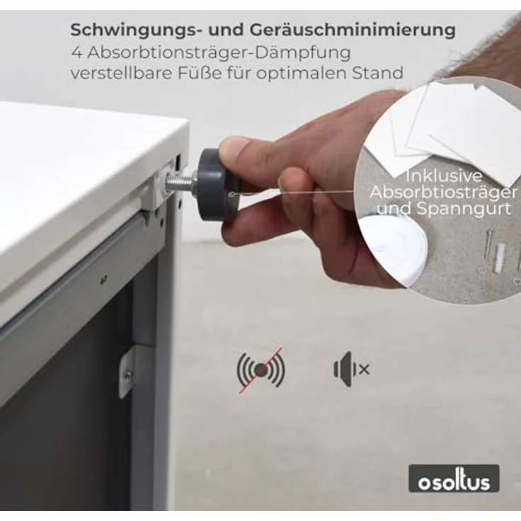 osoltus Exclusives Waschmaschinen Untergestell hochwertig mit Push-to-Open Schublade, schwarz - Preisvergleich – Bild 5