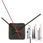 TFA Dostmann Wanduhr analoges Uhrwerk mit Uhrzeigerset TFA 60.3061, geräuscharmes Sweep-Uhrwerk, inklusive 4 Uhrzeigersets, schwarz/weiß