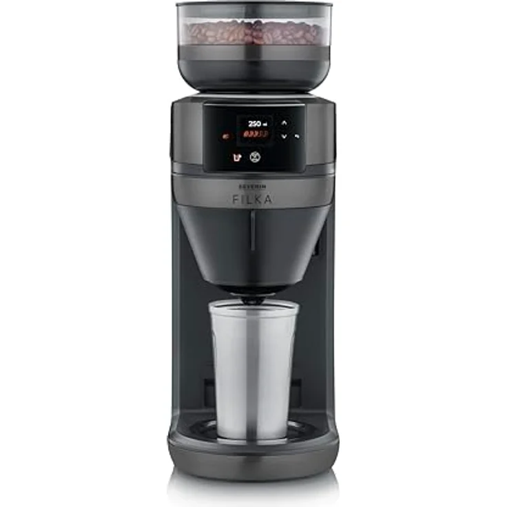 Severin FILKA 2.0, Kaffeemaschine mit Mahlwerk, 1,4l Kaffeekanne, Papier- und Permanentfilter 1x4 – Bild 6