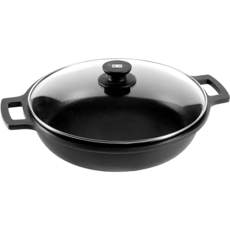 BRA Kochtopf BH-Auflauf flach Aluminiumguss Schwarz 24 cm – Bild 1