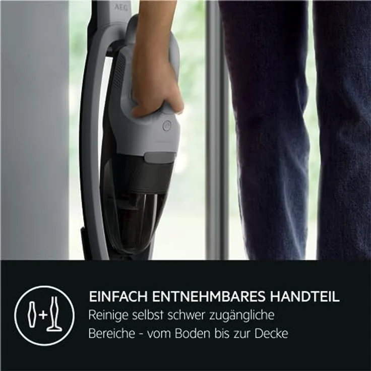 AEG CLEAN 5000 ÖKO Akku-Staubsauger kabellos/Akku-Laufzeit: bis zu 50 Min. / Farbe: Ebony Black Schwarz – Bild 5