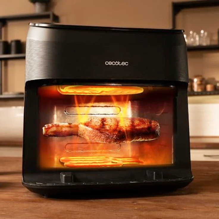 Cecotec Cecofry&Grill Smokin' 8500, Heißluftfritteuse mit 8,5L, 2200W, Temperaturregelung 40-200°C, integrierter Smoker und Grillplatte – Bild 5