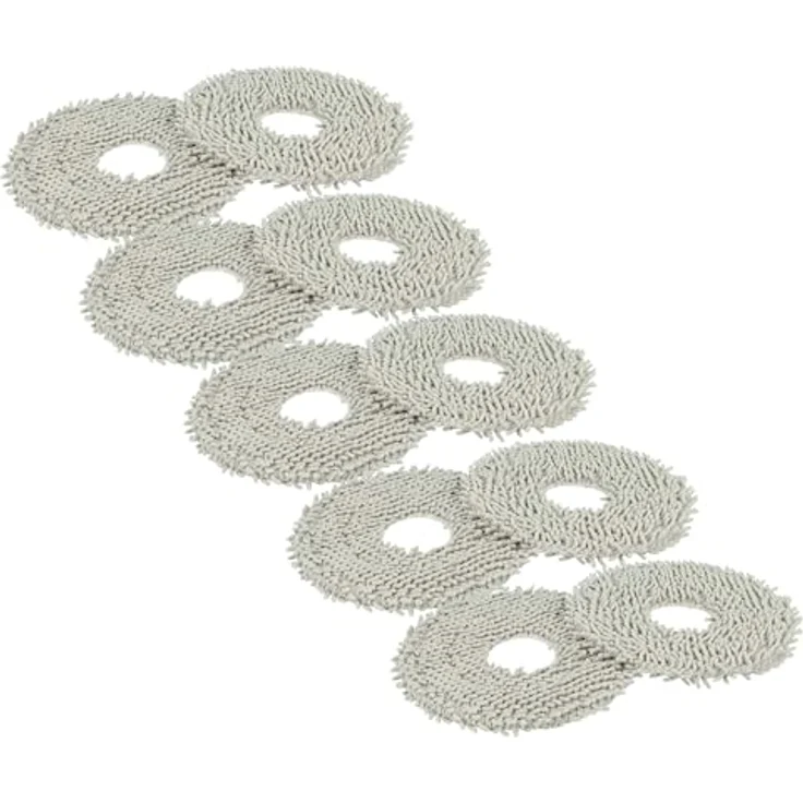 vhbw 10x Wischtuch kompatibel mit Dreame L10s Pro, Plus, Pro Ultra, Pro Gen2, Prime Wischroboter - Mopptuch, Wischmopp-Pad, grau – Bild 1