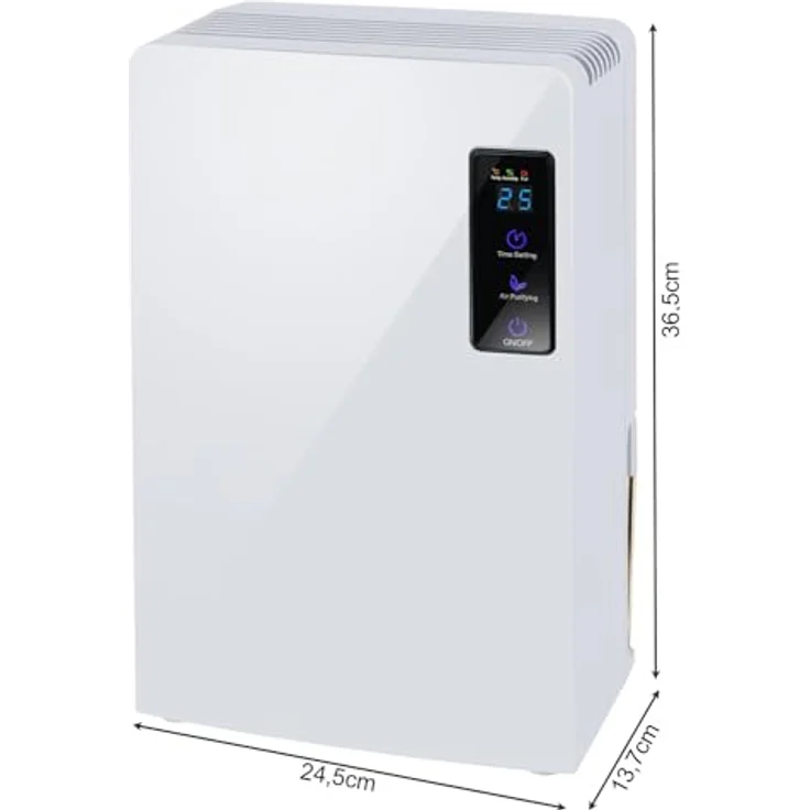 MT MALATEC Luftentfeuchter Raumentfeuchter Entfeuchter 1800 ml 16408, leise mit Peltier-Technologie (weiß) – Bild 2