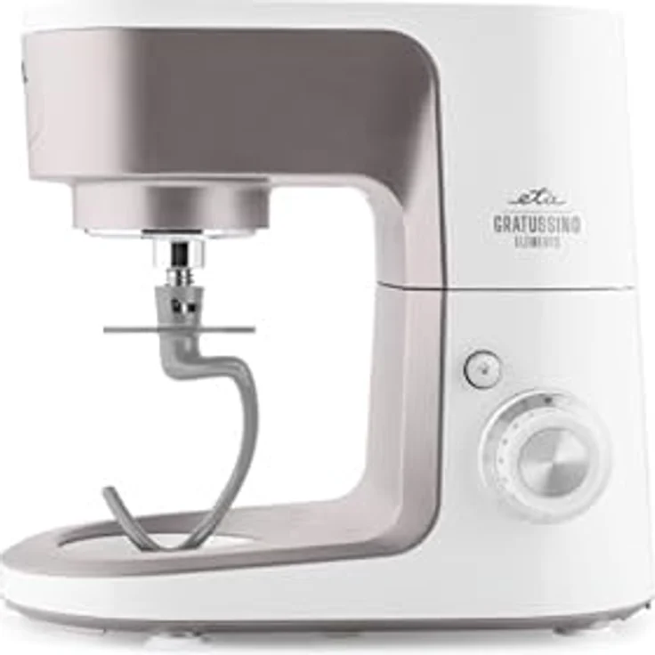 ETA Gratussino III Elements, Küchenmaschine 1200 W mit 4,5 L Edelstahlschüssel, Planetenrührwerk, Fleischwolf und stufenloser Geschwindigkeitsregelung, Silber – Bild 5