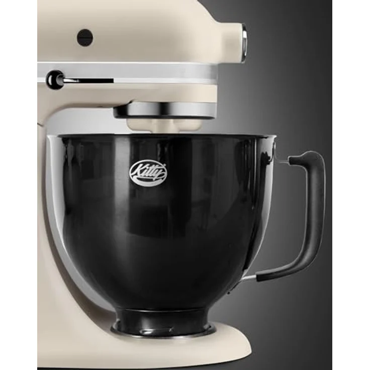 Kitty Professional Rührschüssel Super Bowl kompatibel mit KitchenAid 4,3 und 4,8 Liter (Titan Black) - Ergonomisches "Opti-Grip-Design", Eingelaserte Mess-Skalen, 360° tropfsicherer Schüttrand – Bild 2