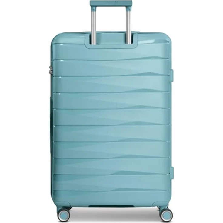 Franky London Serie XL Trolley, großer Hartgepäck Check-in Koffer 49 x 28 x 74 cm aus Polypropylen mit 91 Liter Volumen, 4 Doppelrollen und Zahlenschloss für Damen und Herren – Bild 2