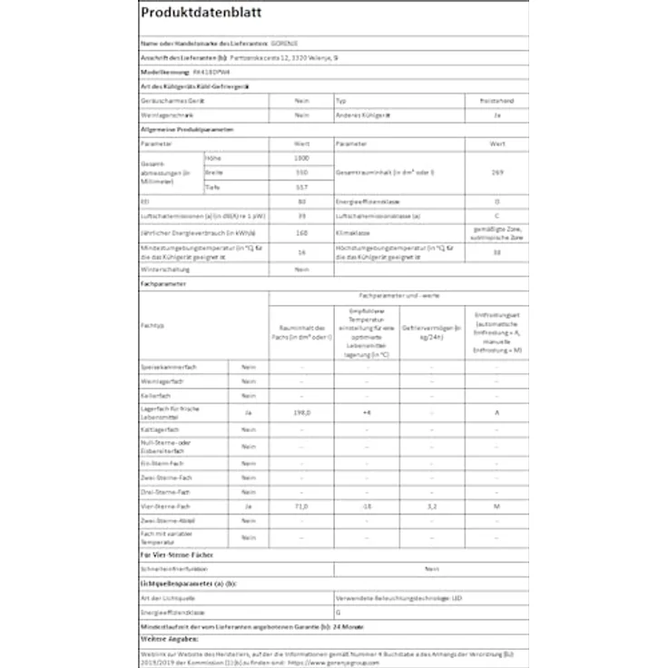 Gorenje RK 418 DPW4 Kühl-Gefrier-Kombination, EEK D, Crisp Zone Gemüsefach, Türanschlag wechselbar, LED Innenbeleuchtung, Kühlfach 198 Liter, Gefrierfach 71 Liter,weiß – Bild 4