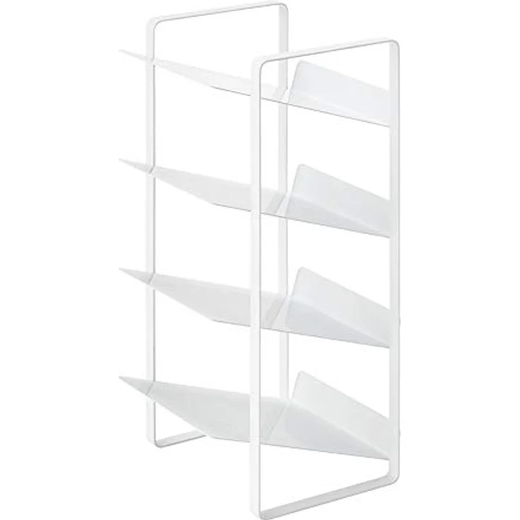 Yamazaki 4304 Tower Flaschenregal, weiß, Stahl, 4 Etagen, minimalistisch, 20 x 20.5 x 40 cm – Bild 1