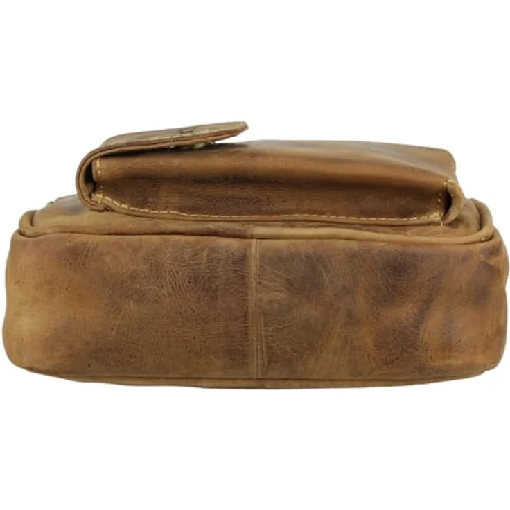 Greenburry Vintage Herrentasche aus Leder, 22 cm, mit Außentasche und Reißverschluss, braun – Bild 4